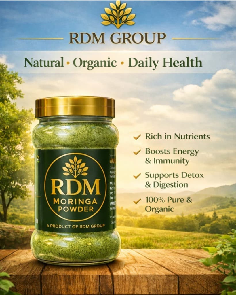 RDM Pure Organic Moringa Powder Jar
